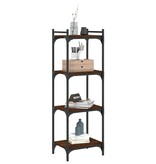 VidaXL Boekenkast 4-laags 40x30x120 cm bewerkt hout bruineikenkleurig