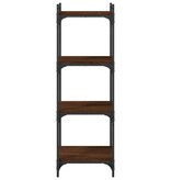 VidaXL Boekenkast 4-laags 40x30x120 cm bewerkt hout bruineikenkleurig