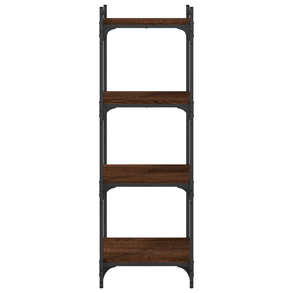 VidaXL Boekenkast 4-laags 40x30x120 cm bewerkt hout bruineikenkleurig