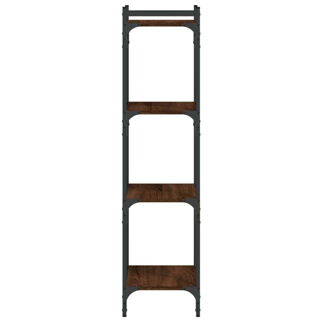 VidaXL Boekenkast 4-laags 40x30x120 cm bewerkt hout bruineikenkleurig