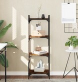 VidaXL Boekenkast 4-laags 40x30x120 cm bewerkt hout gerookt eikenkleur