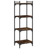 VidaXL Boekenkast 4-laags 40x30x120 cm bewerkt hout gerookt eikenkleur