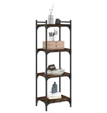 VidaXL Boekenkast 4-laags 40x30x120 cm bewerkt hout gerookt eikenkleur
