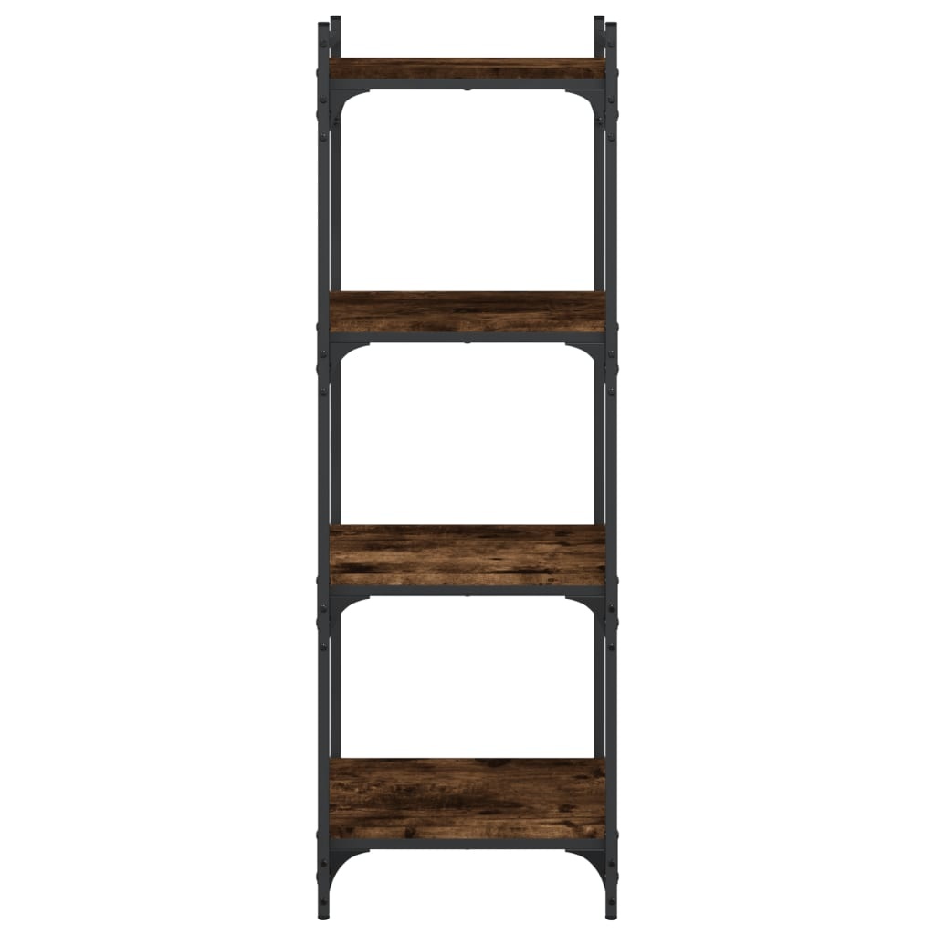 VidaXL Boekenkast 4-laags 40x30x120 cm bewerkt hout gerookt eikenkleur