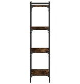 VidaXL Boekenkast 4-laags 40x30x120 cm bewerkt hout gerookt eikenkleur