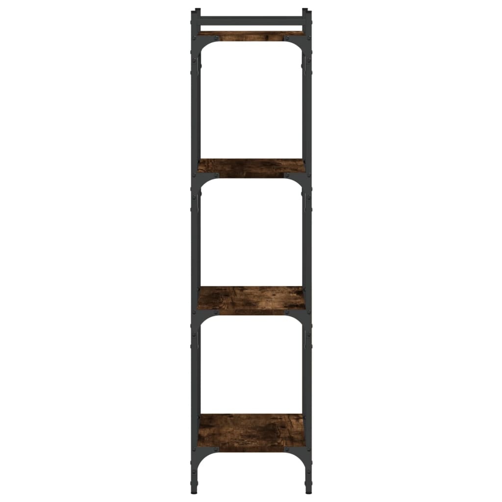 VidaXL Boekenkast 4-laags 40x30x120 cm bewerkt hout gerookt eikenkleur