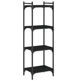 VidaXL Boekenkast 4-laags 40x30x120 cm bewerkt hout zwart