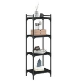 VidaXL Boekenkast 4-laags 40x30x120 cm bewerkt hout zwart