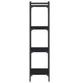 VidaXL Boekenkast 4-laags 40x30x120 cm bewerkt hout zwart