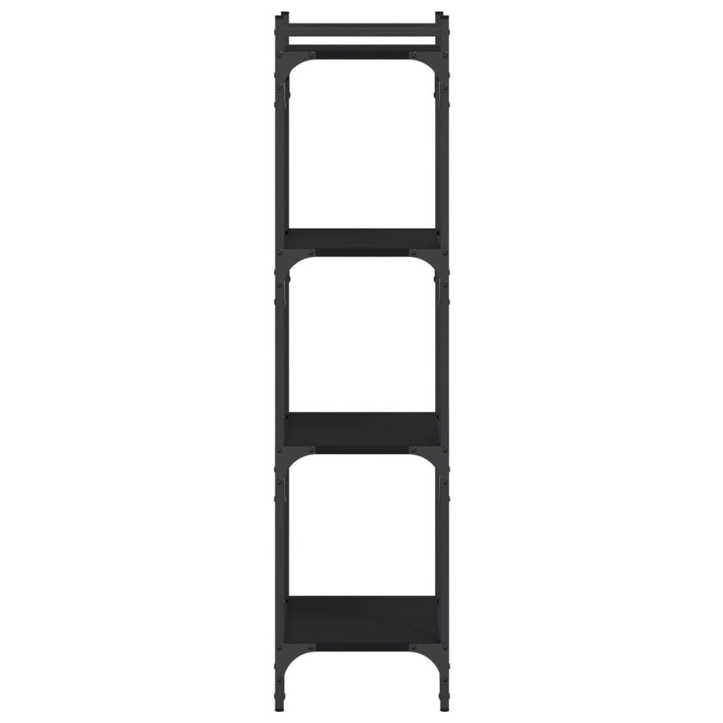 VidaXL Boekenkast 4-laags 40x30x120 cm bewerkt hout zwart