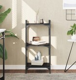 VidaXL Boekenkast 3-laags 40x30x86 cm bewerkt hout zwart