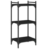VidaXL Boekenkast 3-laags 40x30x86 cm bewerkt hout zwart