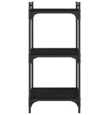 VidaXL Boekenkast 3-laags 40x30x86 cm bewerkt hout zwart