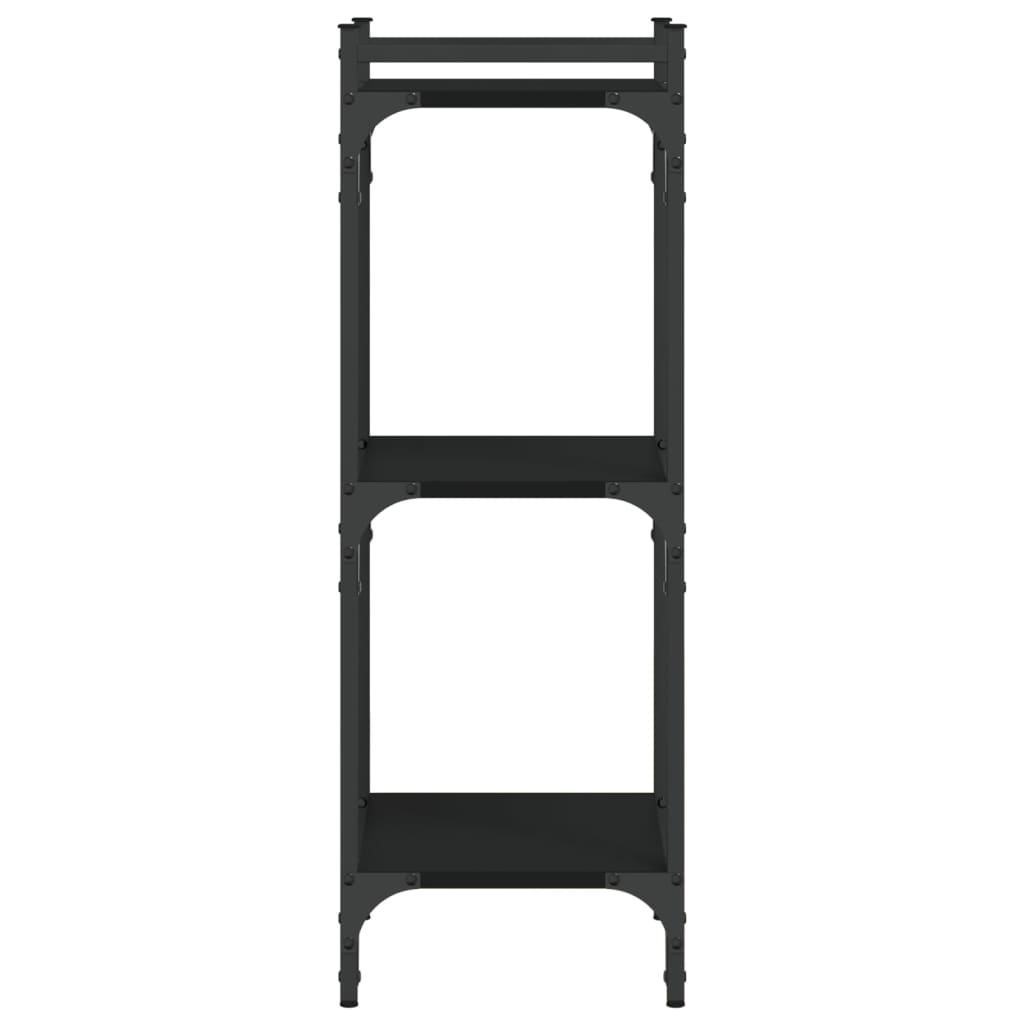 VidaXL Boekenkast 3-laags 40x30x86 cm bewerkt hout zwart