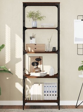 VidaXL Boekenkast 5-laags 59x35x171 cm bewerkt hout bruineikenkleurig