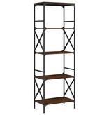 VidaXL Boekenkast 5-laags 59x35x171 cm bewerkt hout bruineikenkleurig