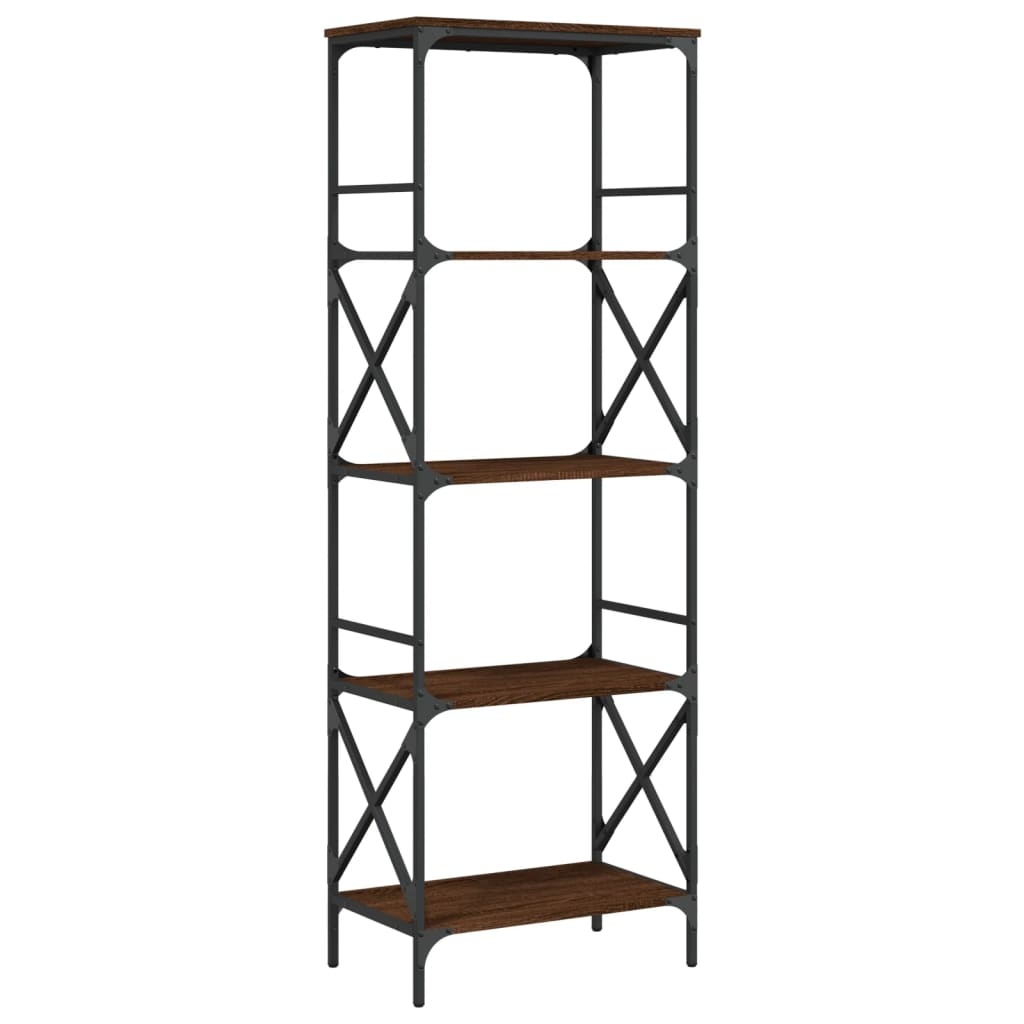 VidaXL Boekenkast 5-laags 59x35x171 cm bewerkt hout bruineikenkleurig