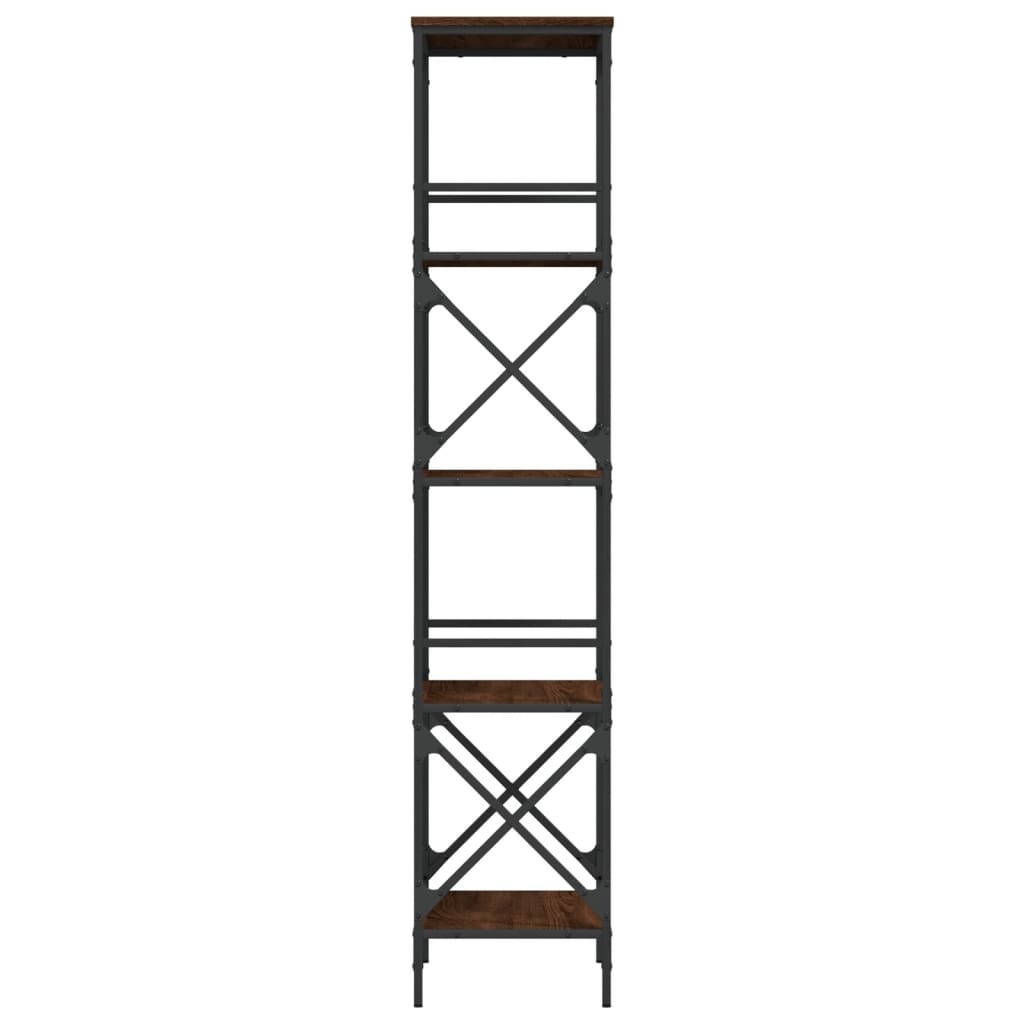 VidaXL Boekenkast 5-laags 59x35x171 cm bewerkt hout bruineikenkleurig