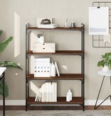 VidaXL Boekenkast 4-laags 80x30x120 cm bewerkt hout bruineikenkleurig