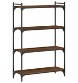 VidaXL Boekenkast 4-laags 80x30x120 cm bewerkt hout bruineikenkleurig