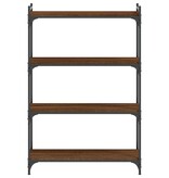 VidaXL Boekenkast 4-laags 80x30x120 cm bewerkt hout bruineikenkleurig
