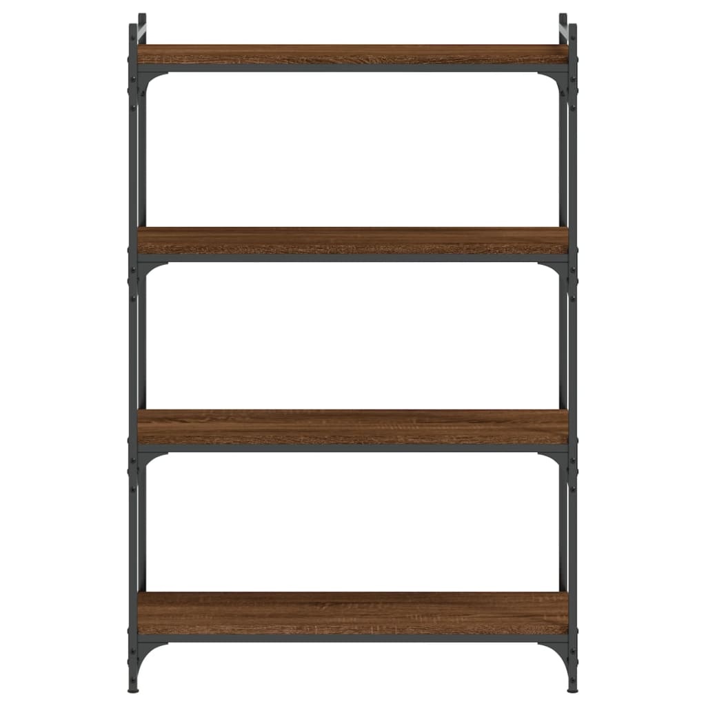 VidaXL Boekenkast 4-laags 80x30x120 cm bewerkt hout bruineikenkleurig