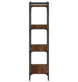 VidaXL Boekenkast 4-laags 80x30x120 cm bewerkt hout bruineikenkleurig
