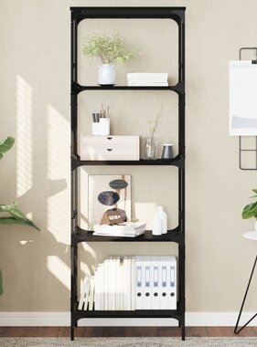 VidaXL Boekenkast 5-laags 59x35x171 cm bewerkt hout zwart