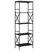 VidaXL Boekenkast 5-laags 59x35x171 cm bewerkt hout zwart