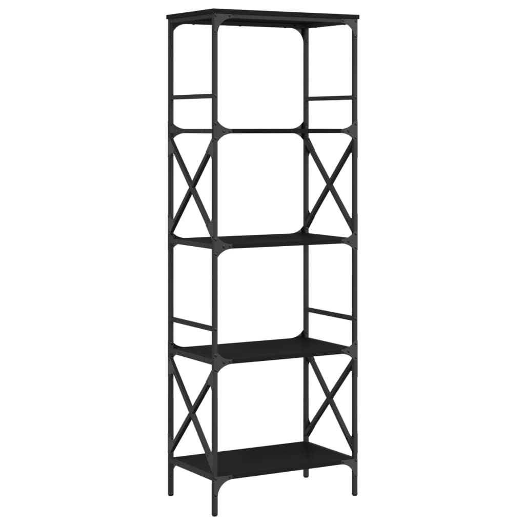 VidaXL Boekenkast 5-laags 59x35x171 cm bewerkt hout zwart