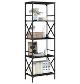VidaXL Boekenkast 5-laags 59x35x171 cm bewerkt hout zwart
