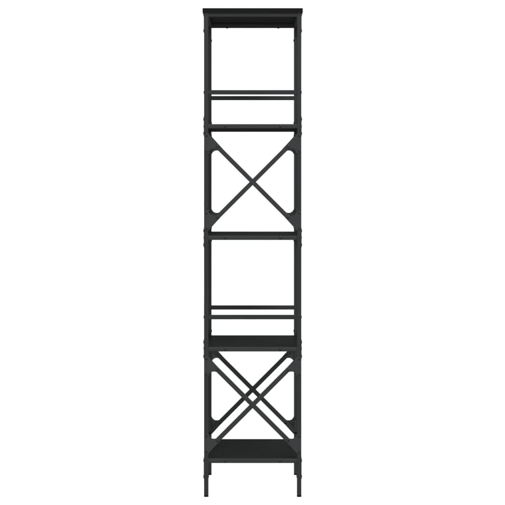 VidaXL Boekenkast 5-laags 59x35x171 cm bewerkt hout zwart