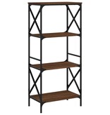 VidaXL Boekenkast 4-laags 59x35x132 cm bewerkt hout bruineikenkleurig