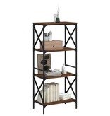 VidaXL Boekenkast 4-laags 59x35x132 cm bewerkt hout bruineikenkleurig