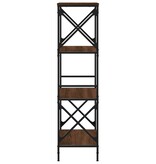 VidaXL Boekenkast 4-laags 59x35x132 cm bewerkt hout bruineikenkleurig