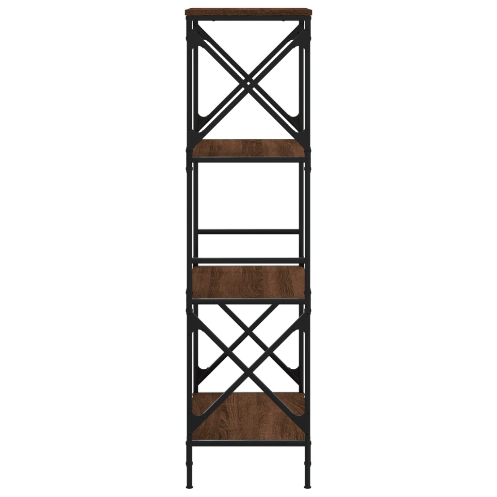 VidaXL Boekenkast 4-laags 59x35x132 cm bewerkt hout bruineikenkleurig