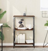 VidaXL Boekenkast 3-laags 59x35x90,5 cm bewerkt hout bruineikenkleurig