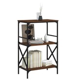 VidaXL Boekenkast 3-laags 59x35x90,5 cm bewerkt hout bruineikenkleurig
