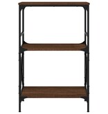 VidaXL Boekenkast 3-laags 59x35x90,5 cm bewerkt hout bruineikenkleurig