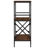 VidaXL Boekenkast 3-laags 59x35x90,5 cm bewerkt hout bruineikenkleurig
