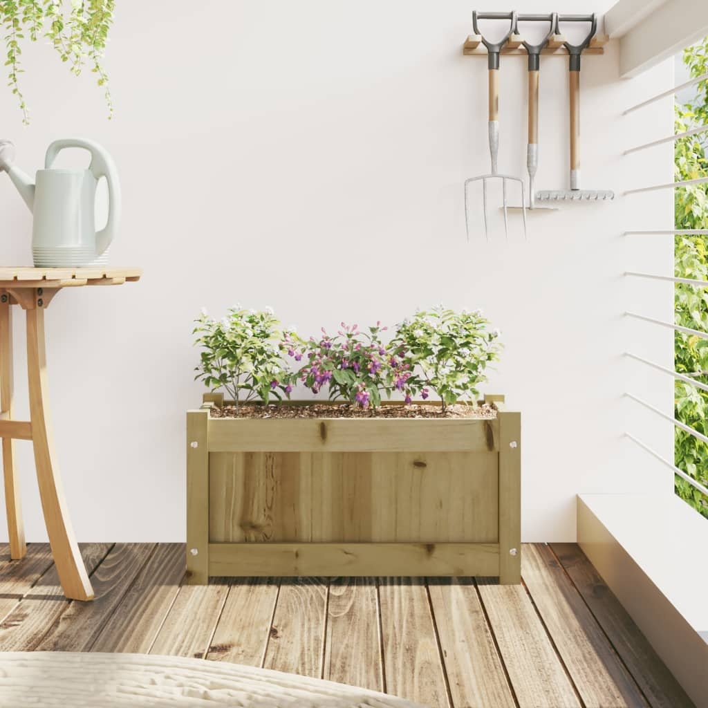 VidaXL Plantenbak 60x31x31 cm geïmpregneerd grenenhout