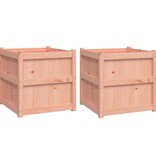 VidaXL Plantenbakken 2 st massief douglashout