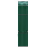 vidaXL Haardhoutopslag 120x45x210 cm gegalvaniseerd staal groen