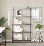 VidaXL Boekenkast 5-laags 80x30x154 cm bewerkt hout grijs sonoma eiken