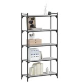 VidaXL Boekenkast 5-laags 80x30x154 cm bewerkt hout grijs sonoma eiken
