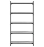 VidaXL Boekenkast 5-laags 80x30x154 cm bewerkt hout grijs sonoma eiken