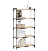 VidaXL Boekenkast 5-laags 80x30x154 cm bewerkt hout sonoma eikenkleur