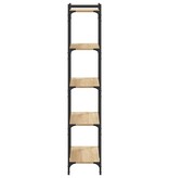 VidaXL Boekenkast 5-laags 80x30x154 cm bewerkt hout sonoma eikenkleur