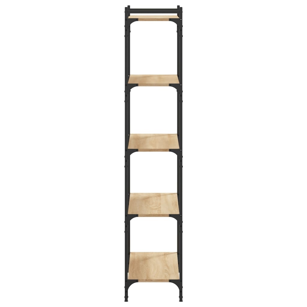 VidaXL Boekenkast 5-laags 80x30x154 cm bewerkt hout sonoma eikenkleur