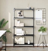 VidaXL Boekenkast 5-laags 80x30x154 cm bewerkt hout zwart